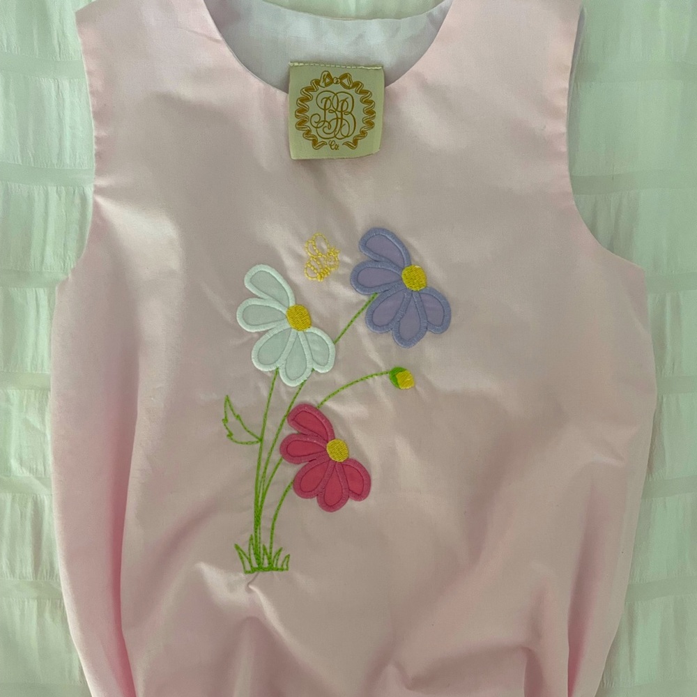 TBBC Pink Brooks Bubble with Flower Appliqué